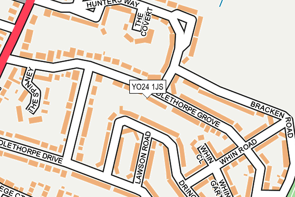 YO24 1JS map - OS OpenMap – Local (Ordnance Survey)