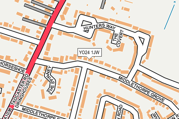 YO24 1JW map - OS OpenMap – Local (Ordnance Survey)