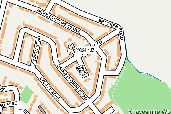 YO24 1JZ map - OS OpenMap – Local (Ordnance Survey)