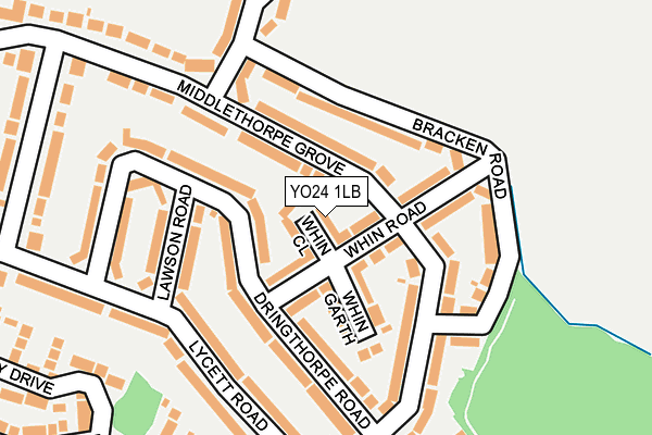 YO24 1LB map - OS OpenMap – Local (Ordnance Survey)