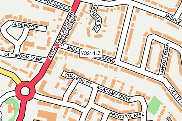 YO24 1LZ map - OS OpenMap – Local (Ordnance Survey)