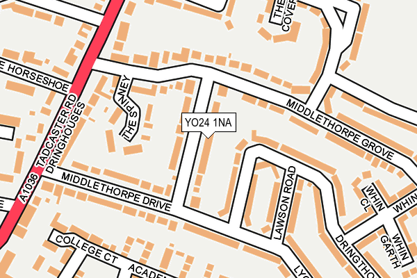 YO24 1NA map - OS OpenMap – Local (Ordnance Survey)