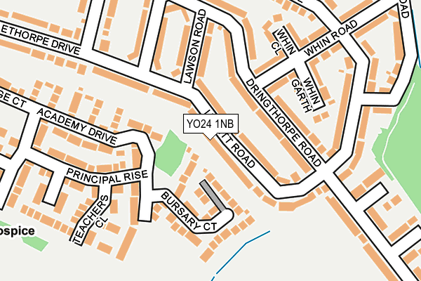 YO24 1NB map - OS OpenMap – Local (Ordnance Survey)