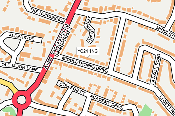 YO24 1NG map - OS OpenMap – Local (Ordnance Survey)