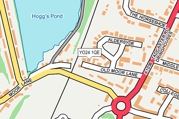 YO24 1QE map - OS OpenMap – Local (Ordnance Survey)