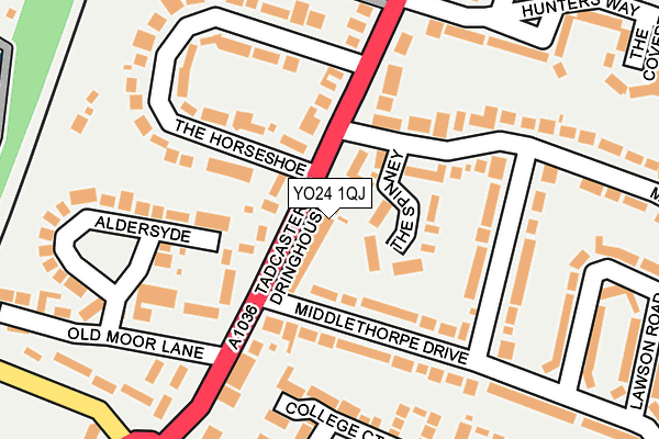 YO24 1QJ map - OS OpenMap – Local (Ordnance Survey)