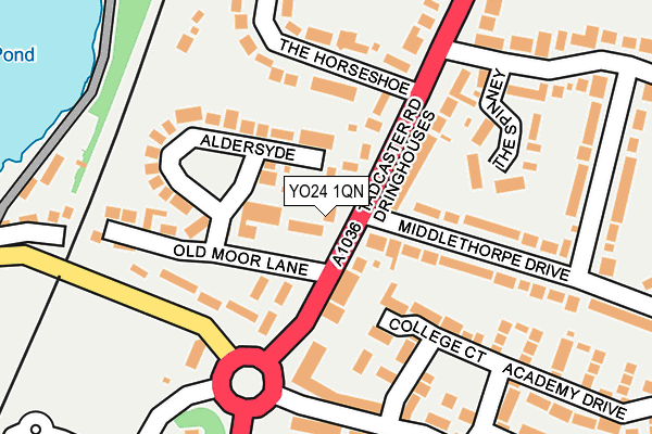 YO24 1QN map - OS OpenMap – Local (Ordnance Survey)