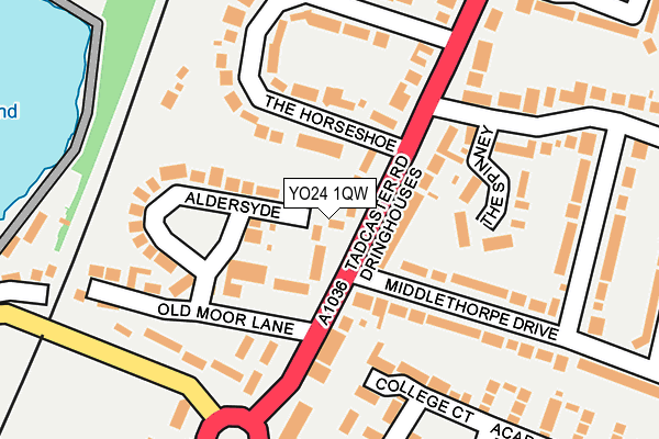 YO24 1QW map - OS OpenMap – Local (Ordnance Survey)