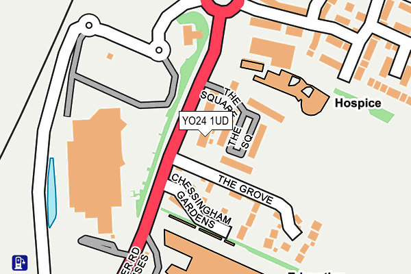 YO24 1UD map - OS OpenMap – Local (Ordnance Survey)
