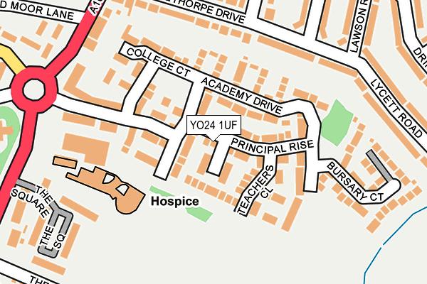 YO24 1UF map - OS OpenMap – Local (Ordnance Survey)
