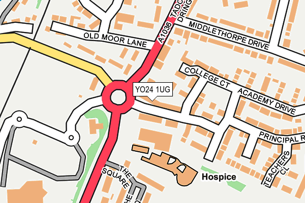 YO24 1UG map - OS OpenMap – Local (Ordnance Survey)