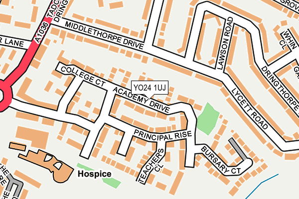 YO24 1UJ map - OS OpenMap – Local (Ordnance Survey)