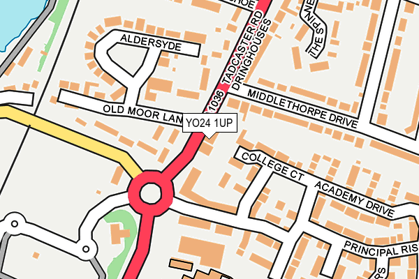 YO24 1UP map - OS OpenMap – Local (Ordnance Survey)