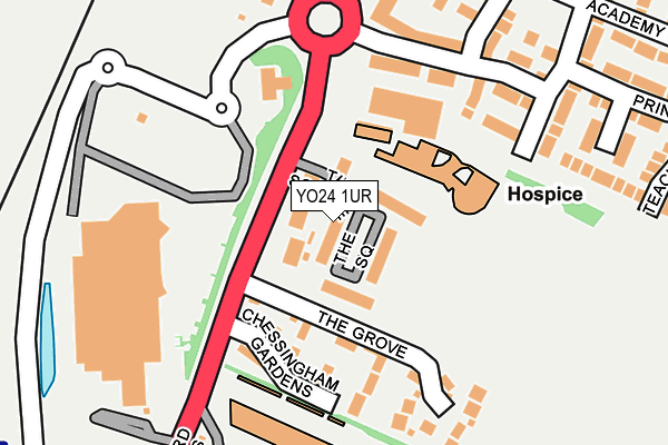 YO24 1UR map - OS OpenMap – Local (Ordnance Survey)