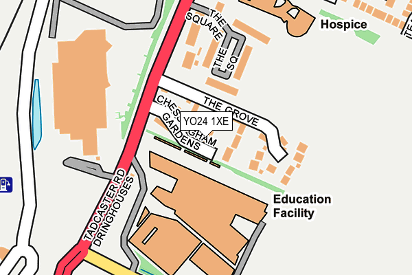 YO24 1XE map - OS OpenMap – Local (Ordnance Survey)
