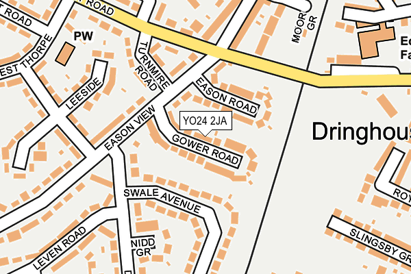 YO24 2JA map - OS OpenMap – Local (Ordnance Survey)