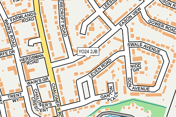 YO24 2JB map - OS OpenMap – Local (Ordnance Survey)