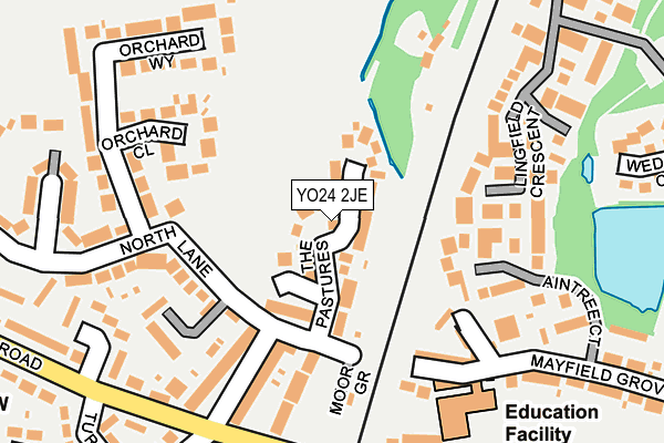 YO24 2JE map - OS OpenMap – Local (Ordnance Survey)
