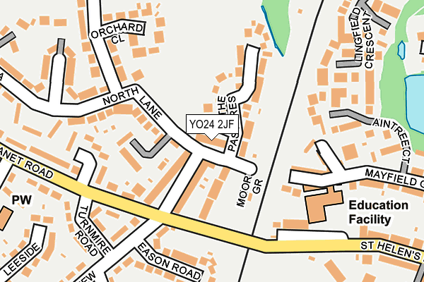 YO24 2JF map - OS OpenMap – Local (Ordnance Survey)