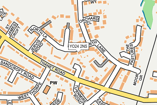 YO24 2NS map - OS OpenMap – Local (Ordnance Survey)