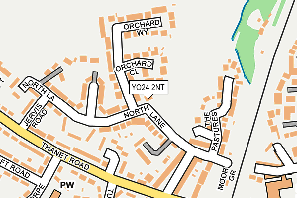 YO24 2NT map - OS OpenMap – Local (Ordnance Survey)