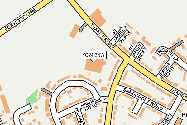 YO24 2NW map - OS OpenMap – Local (Ordnance Survey)
