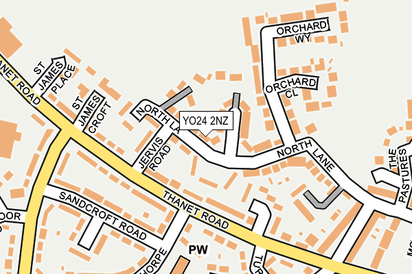 YO24 2NZ map - OS OpenMap – Local (Ordnance Survey)