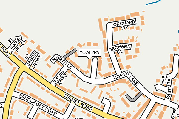 YO24 2PA map - OS OpenMap – Local (Ordnance Survey)