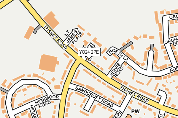 YO24 2PE map - OS OpenMap – Local (Ordnance Survey)