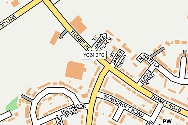 YO24 2PG map - OS OpenMap – Local (Ordnance Survey)