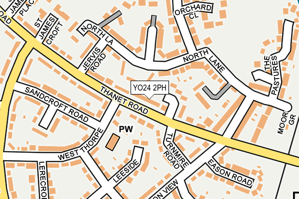 YO24 2PH map - OS OpenMap – Local (Ordnance Survey)
