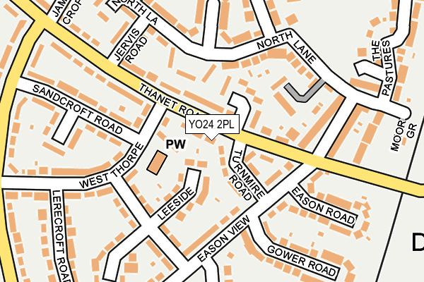 YO24 2PL map - OS OpenMap – Local (Ordnance Survey)