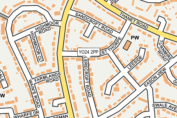 YO24 2PP map - OS OpenMap – Local (Ordnance Survey)