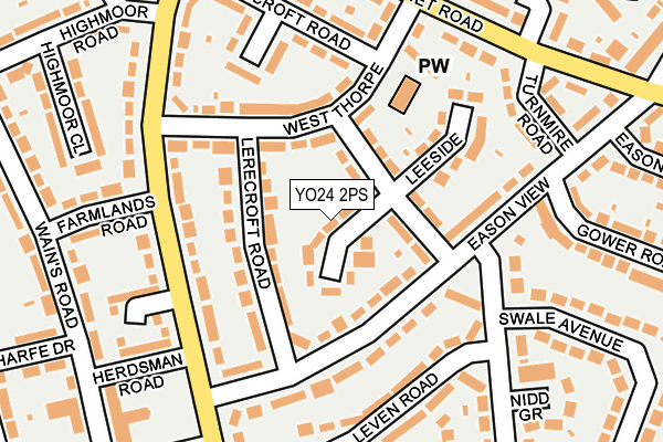 YO24 2PS map - OS OpenMap – Local (Ordnance Survey)