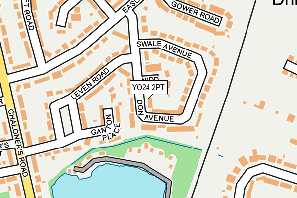 YO24 2PT map - OS OpenMap – Local (Ordnance Survey)