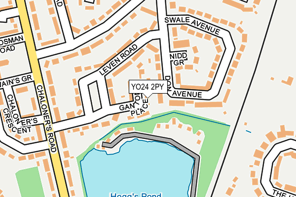 YO24 2PY map - OS OpenMap – Local (Ordnance Survey)