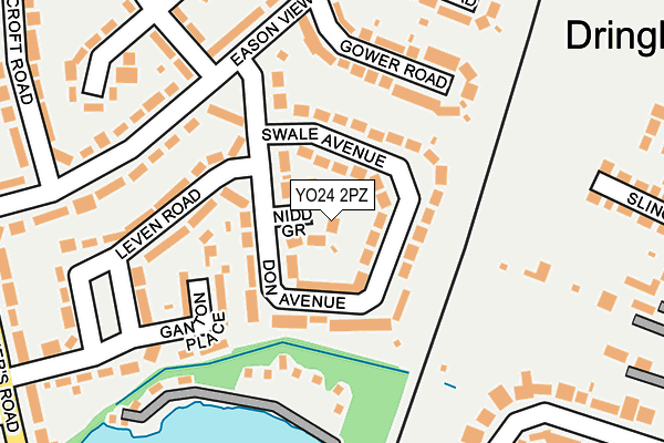 YO24 2PZ map - OS OpenMap – Local (Ordnance Survey)