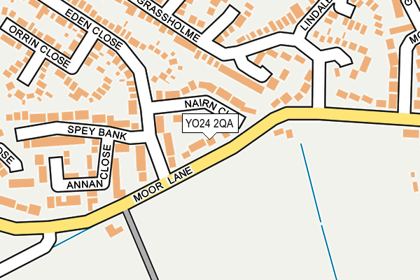 YO24 2QA map - OS OpenMap – Local (Ordnance Survey)