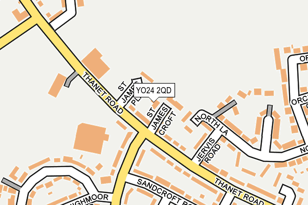 YO24 2QD map - OS OpenMap – Local (Ordnance Survey)