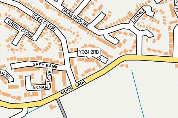 YO24 2RB map - OS OpenMap – Local (Ordnance Survey)