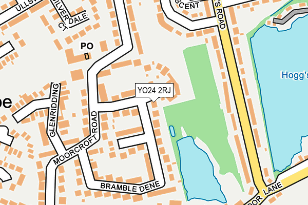 YO24 2RJ map - OS OpenMap – Local (Ordnance Survey)