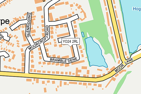 YO24 2RL map - OS OpenMap – Local (Ordnance Survey)