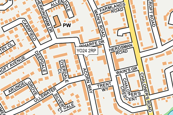 YO24 2RP map - OS OpenMap – Local (Ordnance Survey)
