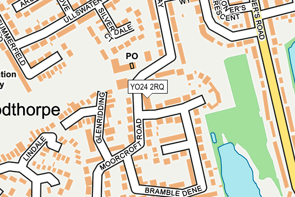 YO24 2RQ map - OS OpenMap – Local (Ordnance Survey)