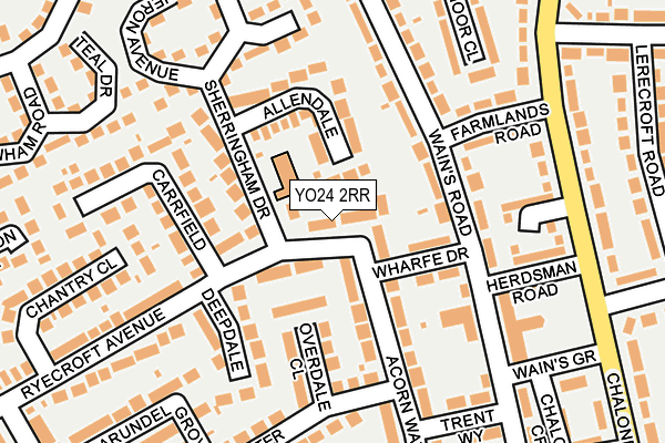 YO24 2RR map - OS OpenMap – Local (Ordnance Survey)