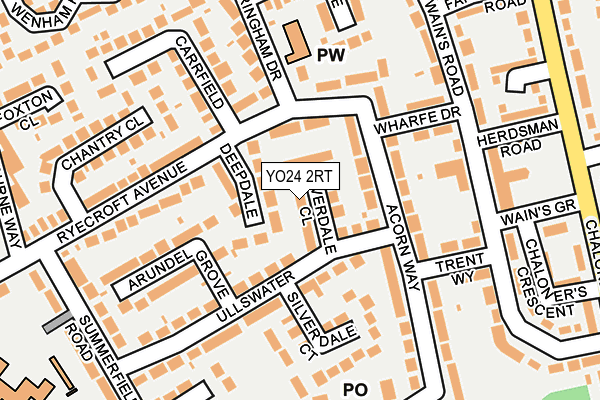 YO24 2RT map - OS OpenMap – Local (Ordnance Survey)
