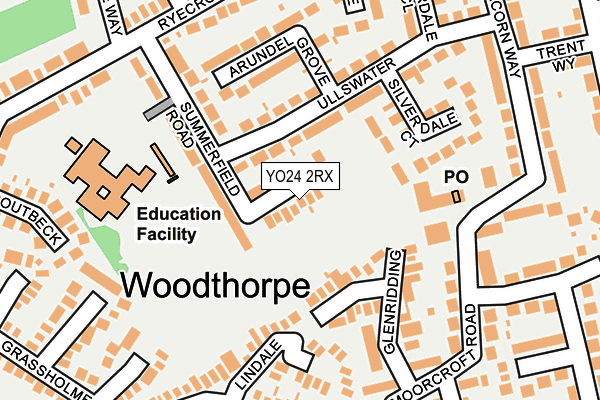 YO24 2RX map - OS OpenMap – Local (Ordnance Survey)