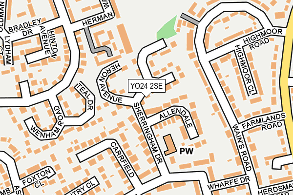 YO24 2SE map - OS OpenMap – Local (Ordnance Survey)