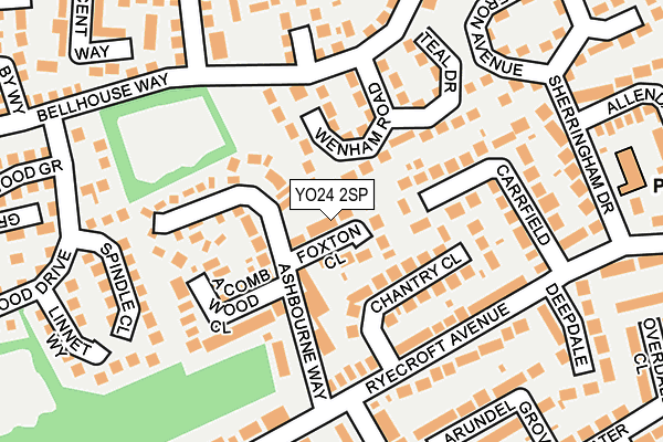 YO24 2SP map - OS OpenMap – Local (Ordnance Survey)