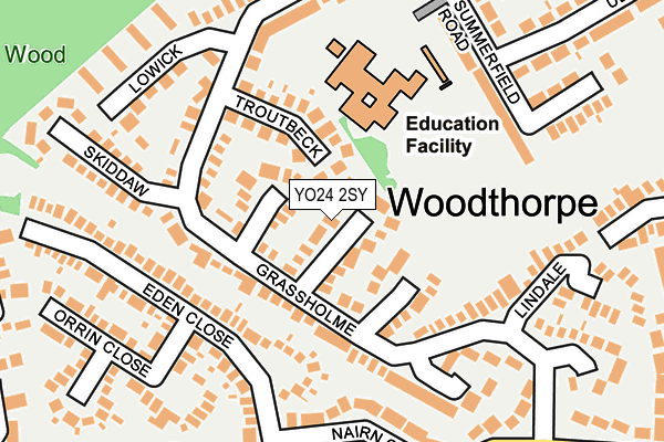 YO24 2SY map - OS OpenMap – Local (Ordnance Survey)